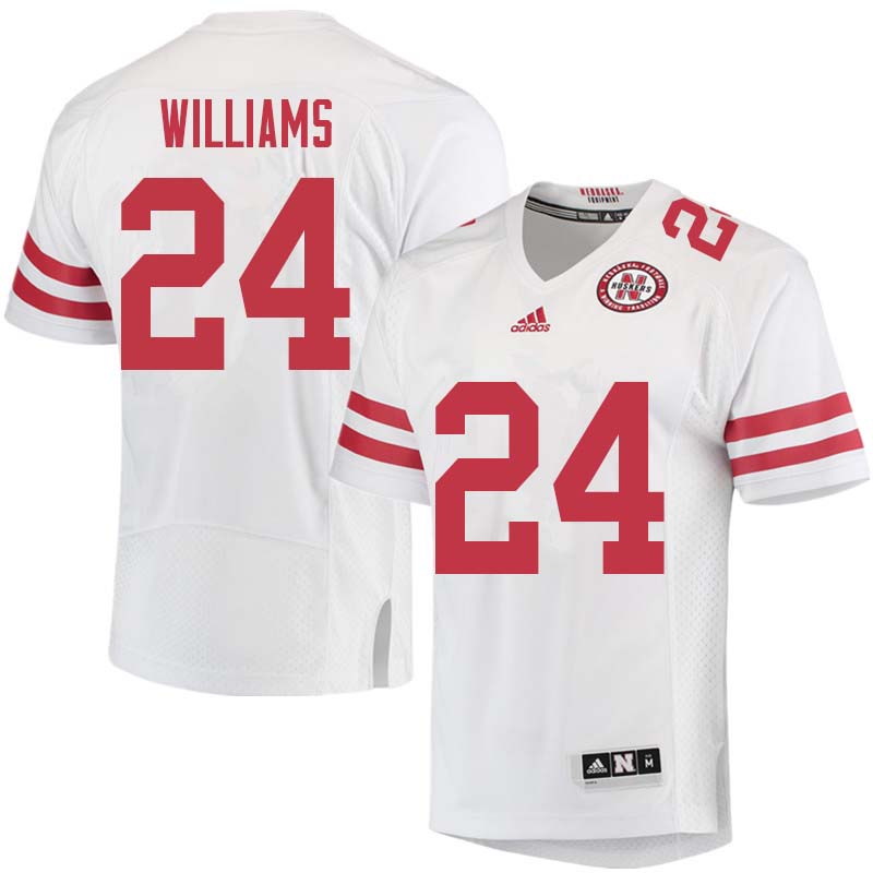 Men #24 Aaron Williams Nebraska Cornhuskers College Football Jerseys Sale-White